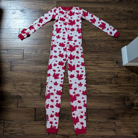 Kids Hatley little Blue House onesie union suit pajamas Canada red size 14 - Picture 15 of 16